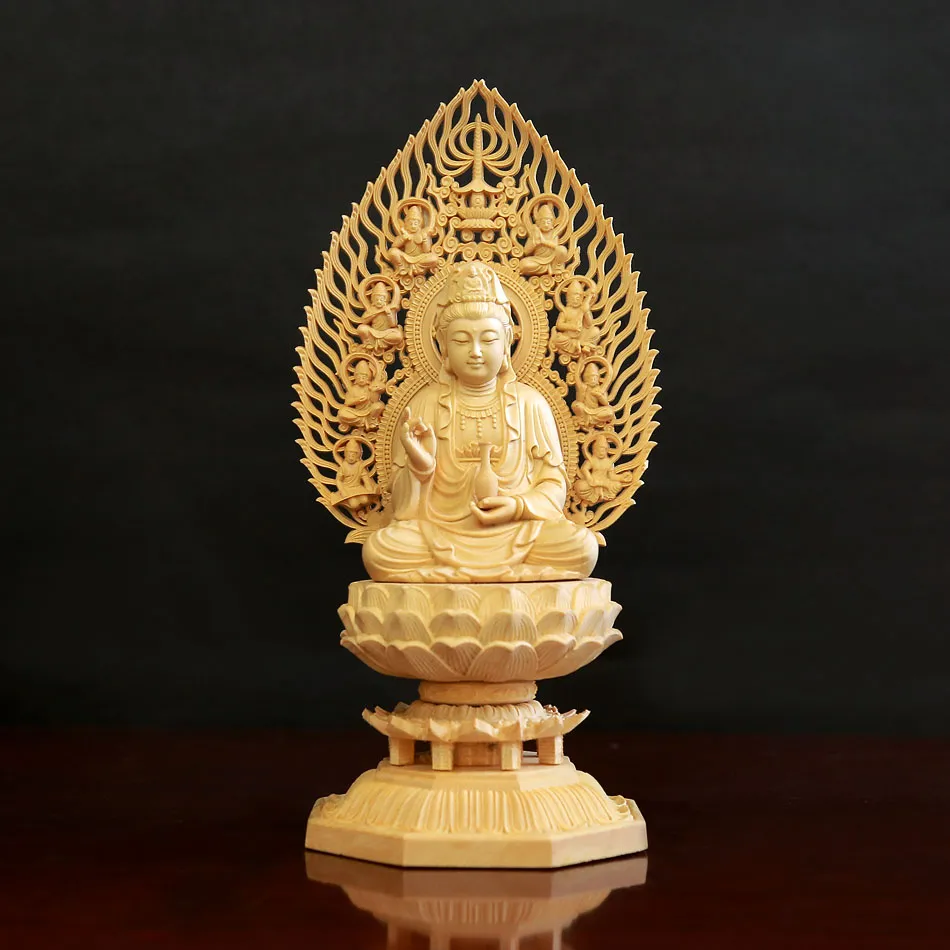 Tượng Phật A Di Đà Thân Vàng Tịnh Tông Bằng Composite, Cao 36cm