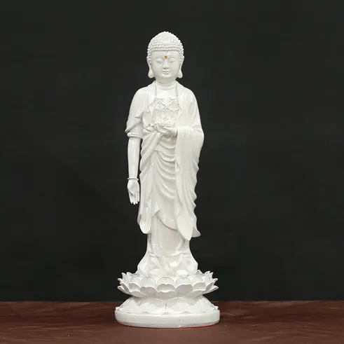 Tượng Phật A Di Đà Máu Trắng Tịnh Tông, Bằng Composite, Cao 36cm