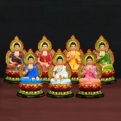 Tượng Dược Sư Ngồi, Đồng Dát Vàng Ấn Bảo, Cao 60cm