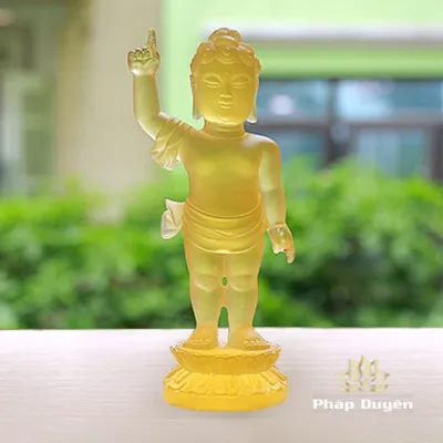 Tượng Phật Đản Sanh nhỏ lưu ly