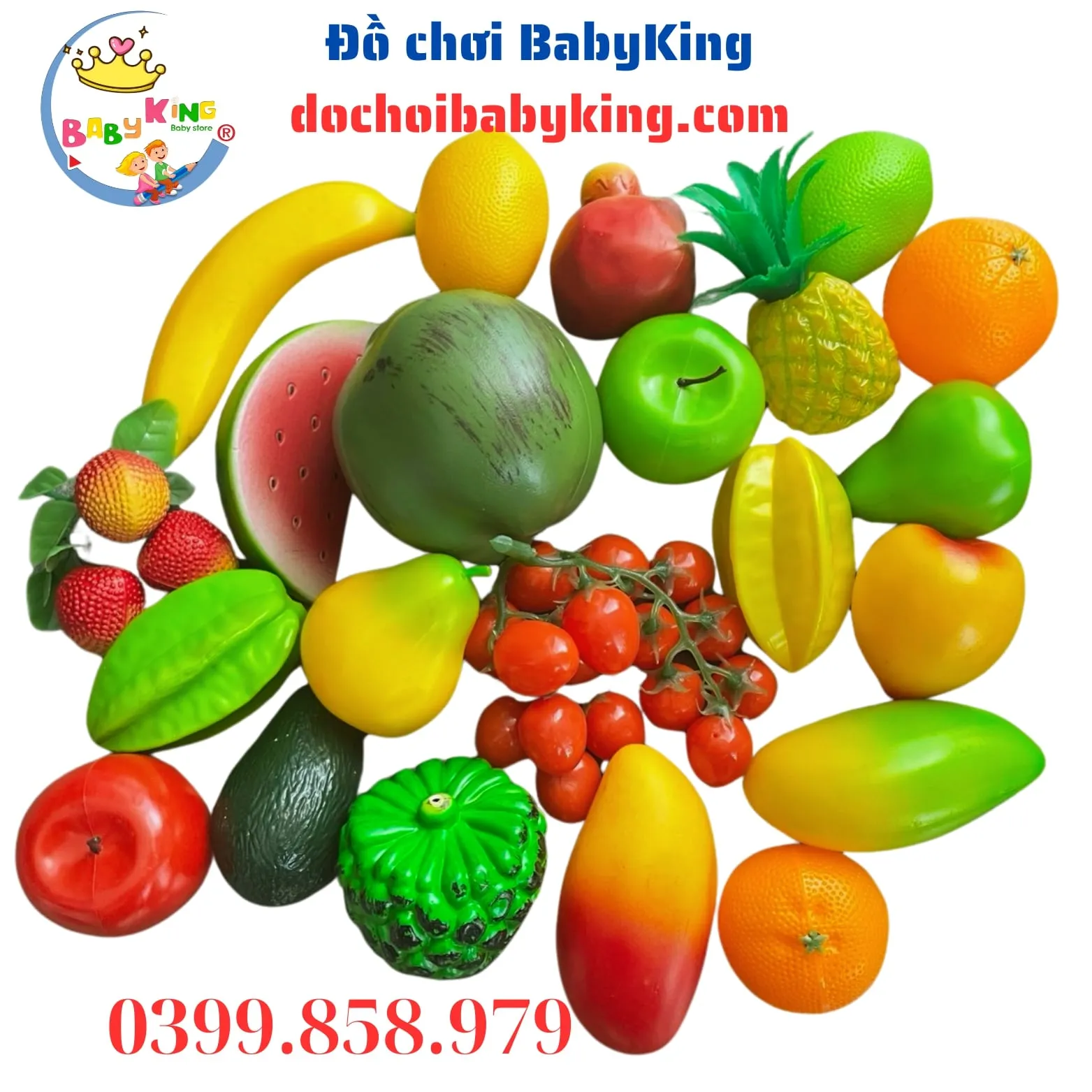 Bộ đồ chơi trái cây nhựa đa dạng mẫu mã cho trẻ em