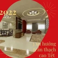 Xu hướng trần thạch cao trang trí cho dịp lễ Tết 2026 sắp tới