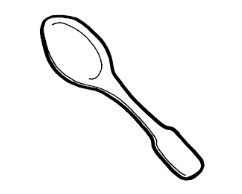 Tranh tô màu cái thìa gỗ thủ công