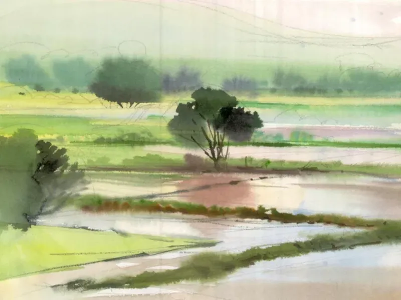 Mẫu thực hành 5: Hoa hướng dương rực rỡ.