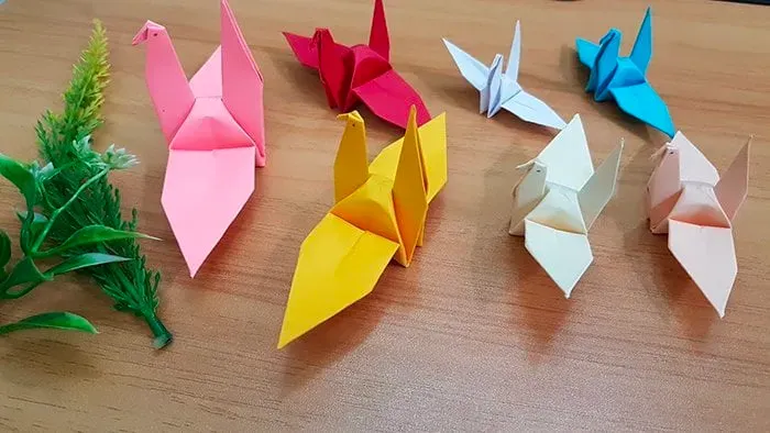 Hạc giấy Origami cầu chúc bình an và sức khỏe