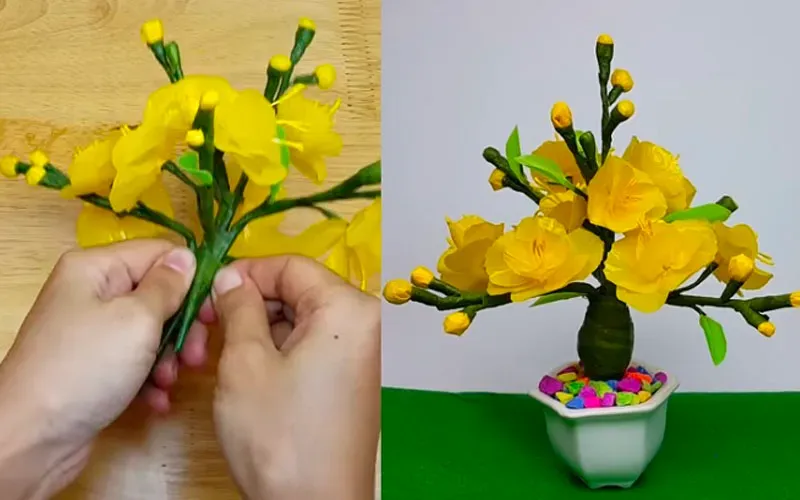 Mô hình cây mai giấy tiết kiệm chi phí nhưng cực kỳ bền đẹp