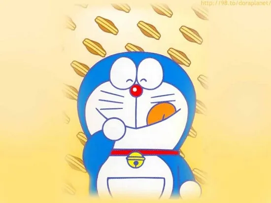 Doraemon với nụ cười rạng rỡ và chiếc túi thần kỳ trước bụng