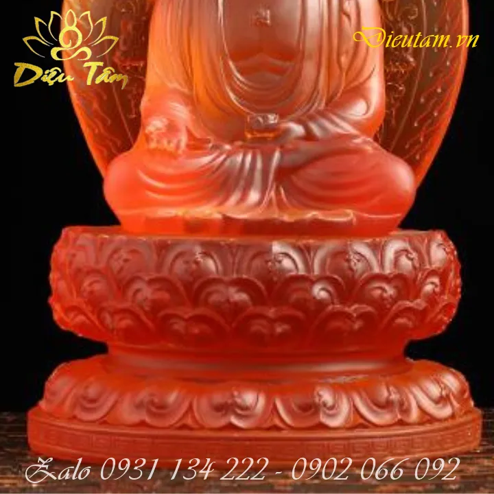 Tổng thể tôn tượng phật bằng lưu ly A Di Đà
