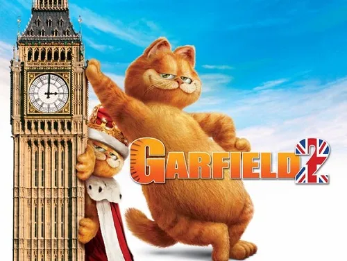 Garfield với vẻ mặt ngái ngủ và thân hình mập mạp đáng yêu