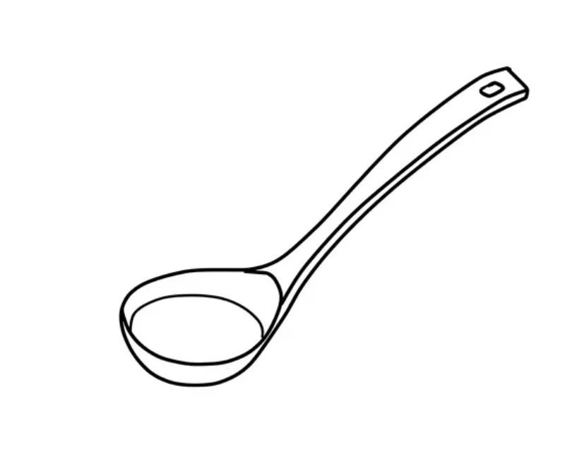 Hình vẽ cái thìa cách điệu nghệ thuật
