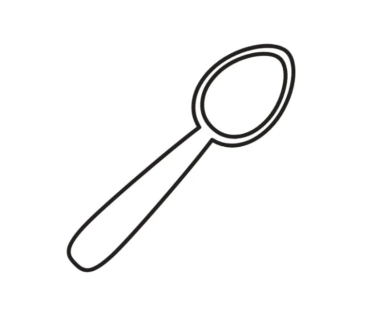 Tranh vẽ bộ sưu tập thìa dĩa cho bé