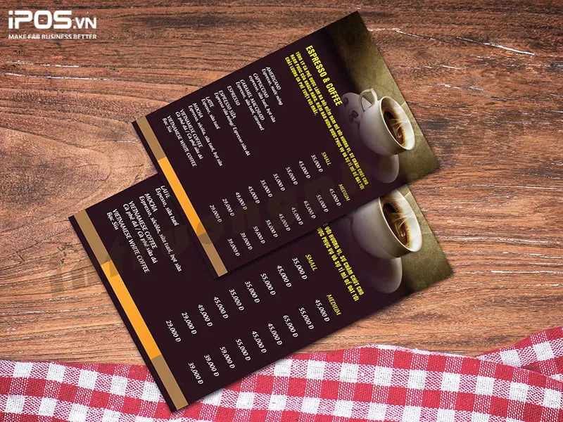 Thiết kế thực đơn đa dạng và đẹp mắt thu hút khách hàng