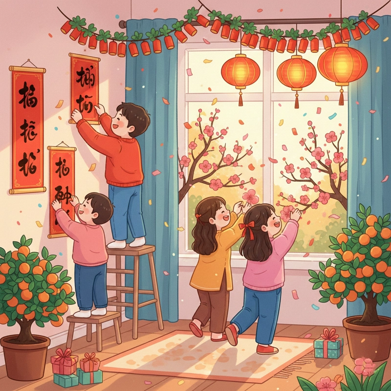 gia đình ngày tết tranh vẽ Ý Tưởng Đẹp Và Ý Nghĩa