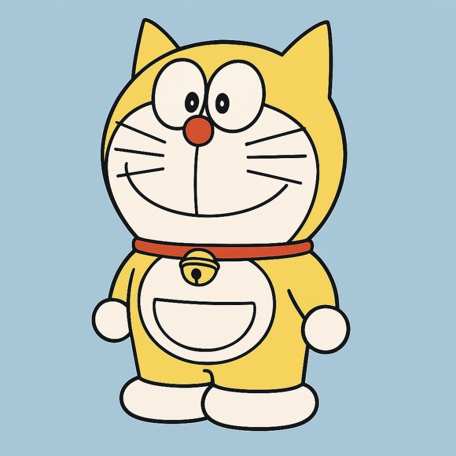 Doraemon ban đầu có màu vàng