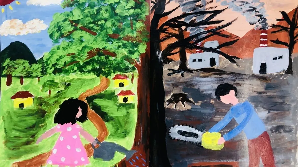 Ảnh vẽ tranh bảo vệ môi trường đẹp nhất truyền tải thông điệp khí hậu