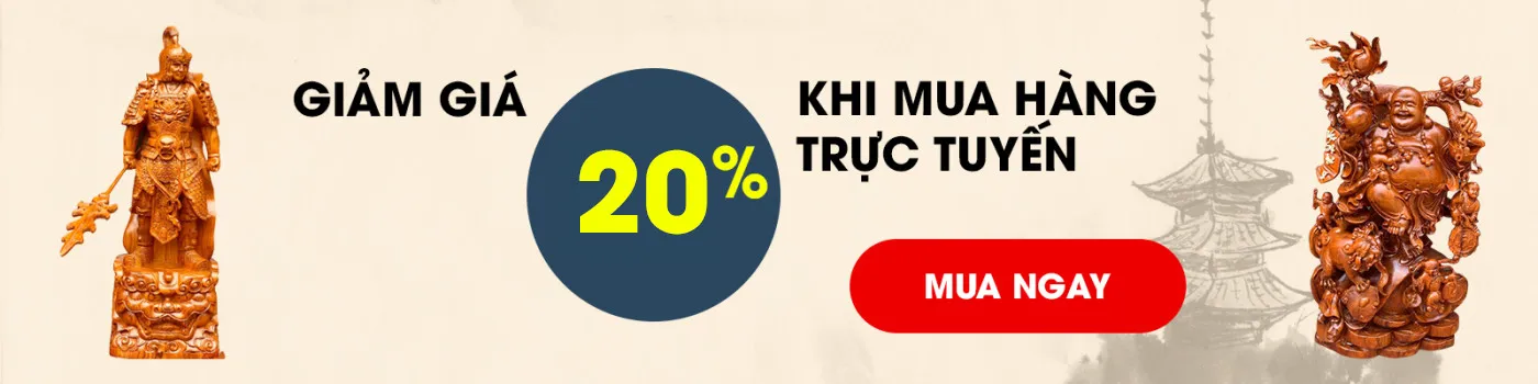 banner quảng cáo dịch vụ đồ gỗ và tượng phật cao cấp