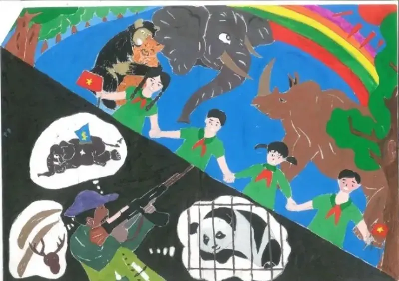 Bảo vệ rùa biển và hệ sinh thái đại dương qua những nét vẽ hồn nhiên