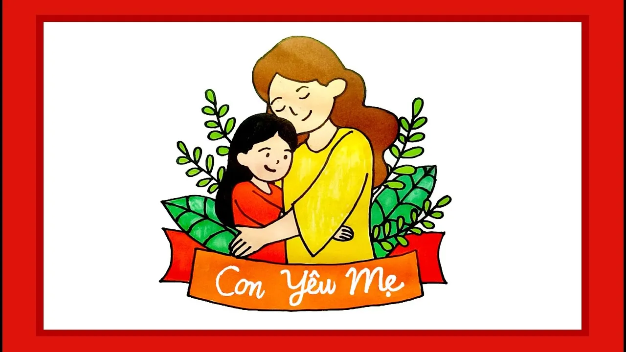 Bé đang say sưa vẽ tranh tặng mẹ nhân ngày Phụ nữ Việt Nam