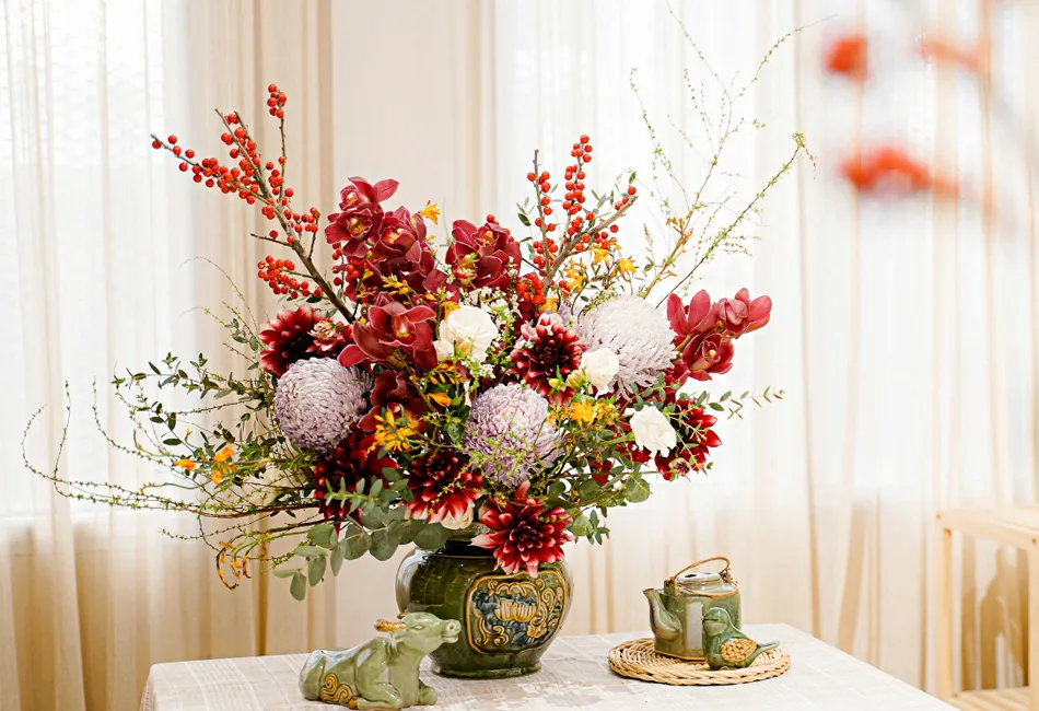 Mẫu bình hoa gốm sứ đẹp tráng men trắng tinh khôi