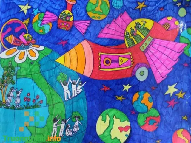 Bố cục tranh vẽ ô tô mơ ước đơn giản đẹp hài hòa và sinh động