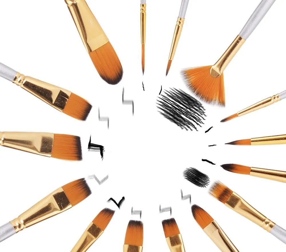 Trọn bộ dụng cụ vẽ màu nước 15 món tích hợp cọ đa năng