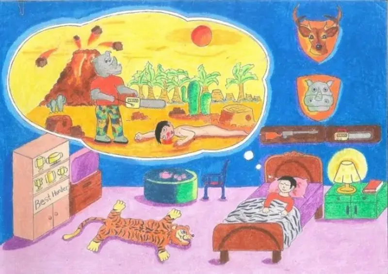 Bộ sưu tập tranh vẽ tuyên truyền mang thông điệp bảo vệ động vật mạnh mẽ