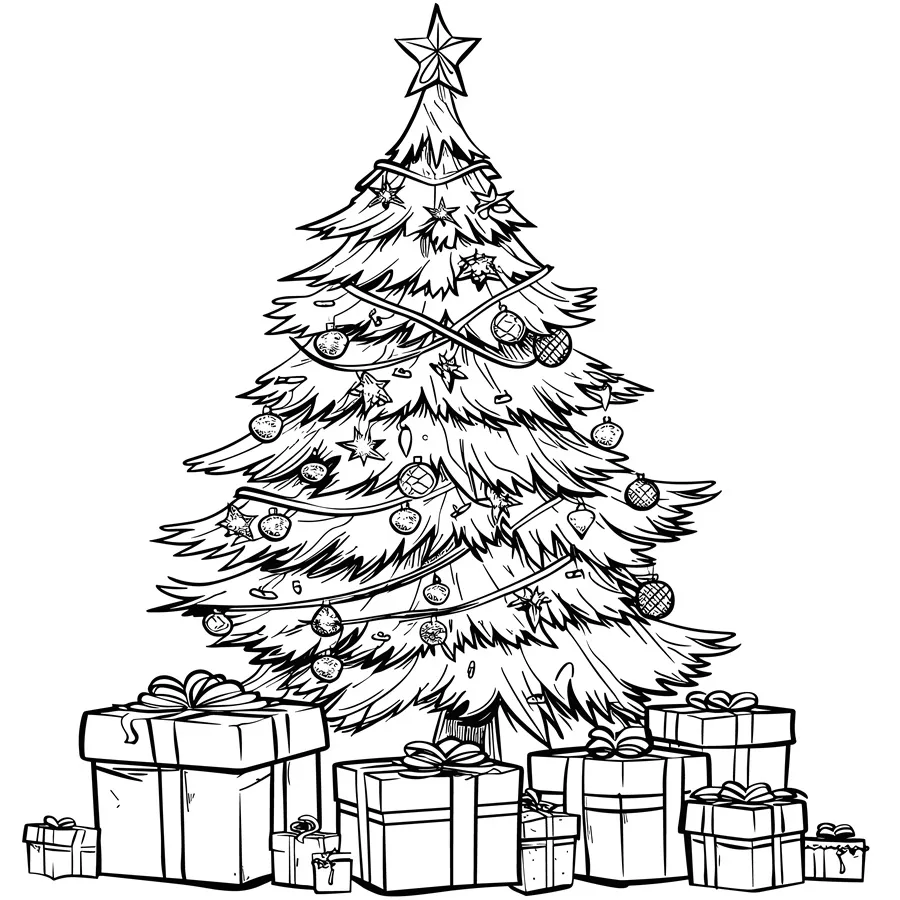 Bộ tranh cây thông Noel và quà tặng