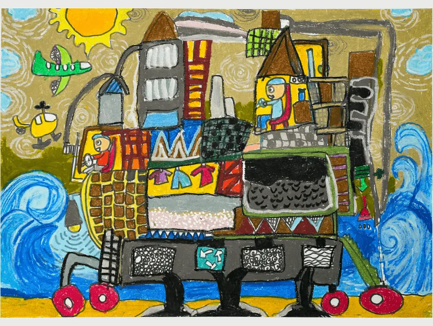 Bức tranh ô tô thăm dò đáy đại dương đạt giải nhất năm 2022 với ý tưởng bảo vệ môi trường biển