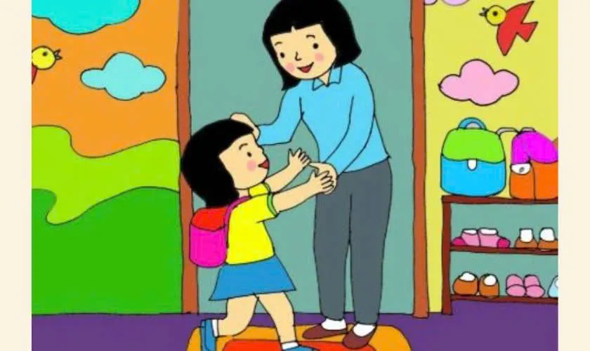 Bức tranh tặng mẹ với nét vẽ ngộ nghĩnh của trẻ mầm non