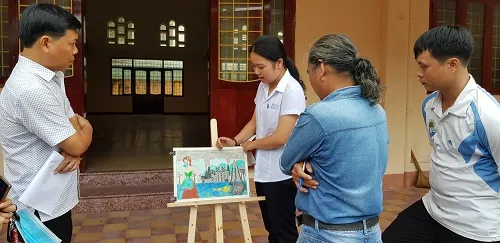 Bức tranh thể hiện sự trăn trở của học sinh về vấn nạn ô nhiễm môi trường