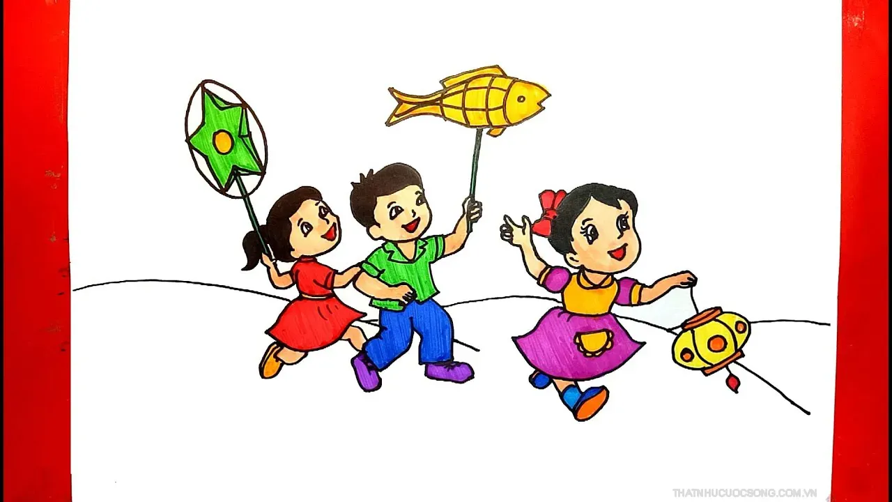 Bức tranh trung thu đơn giản nhưng chứa đựng nhiều ý nghĩa sâu sắc