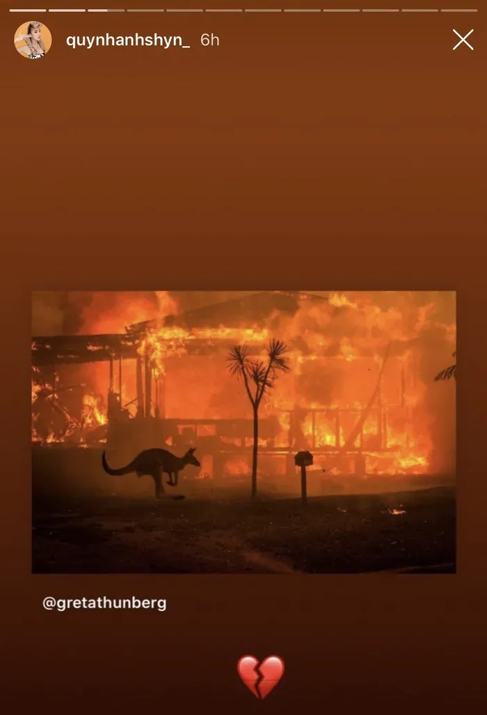 Bức tranh vẽ cháy rừng đầy ám ảnh về bầu trời đỏ rực tại Úc