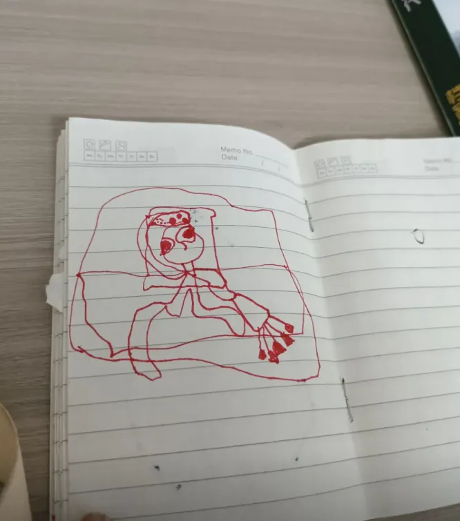 Bức vẽ mô tả chi tiết thói quen sinh hoạt hàng ngày của phụ huynh