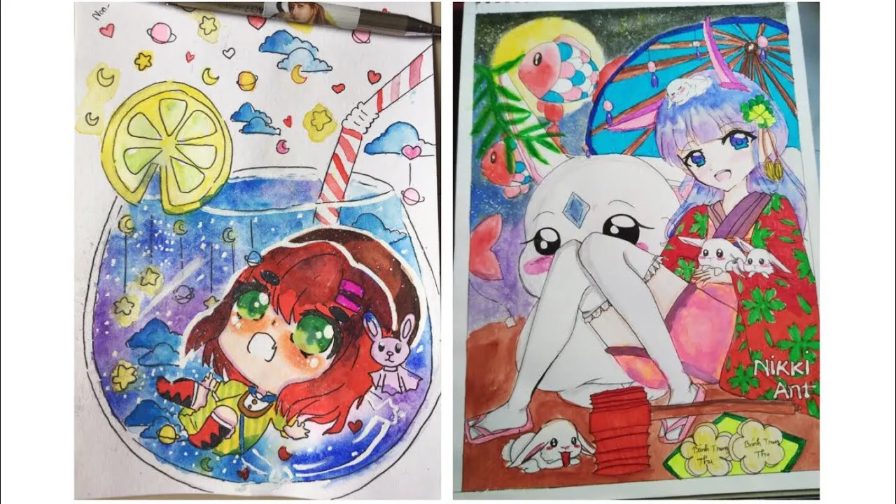 Các bé thiếu nhi vui chơi rước đèn dưới ánh trăng rằm rực rỡ