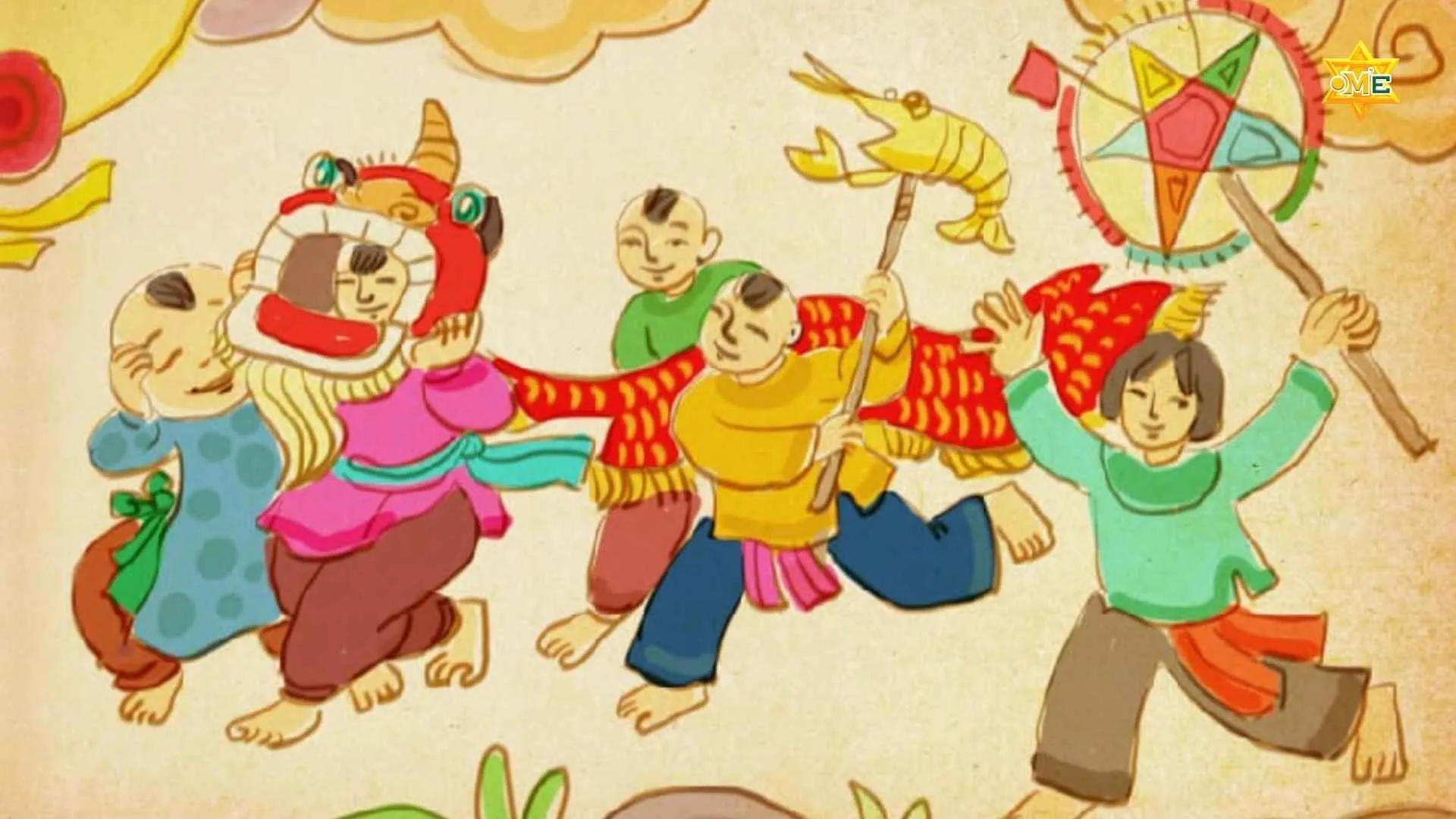 Các bức tranh vẽ trung thu tái hiện nét đẹp văn hóa dân gian Việt Nam