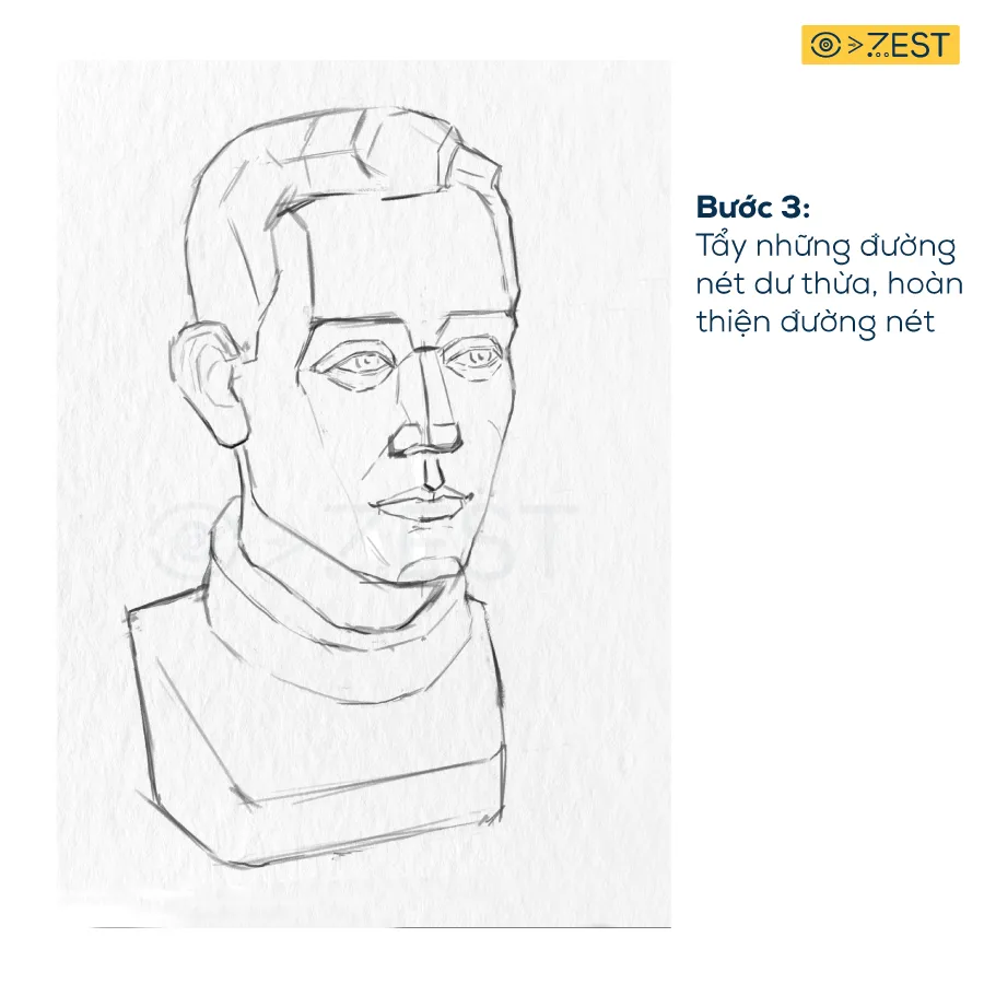 Hoàn thiện nét vẽ sạch sẽ