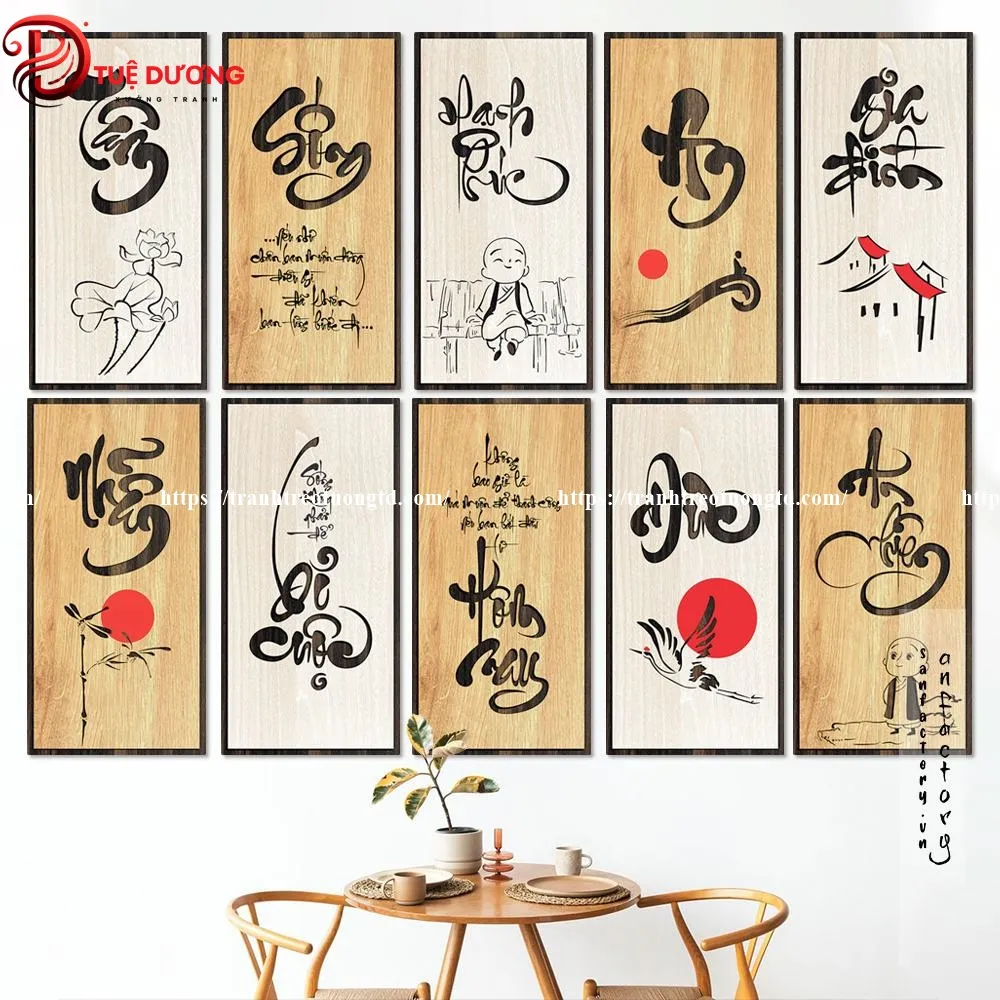 Các chất liệu cao cấp được sử dụng để vẽ tranh thư pháp theo yêu cầu