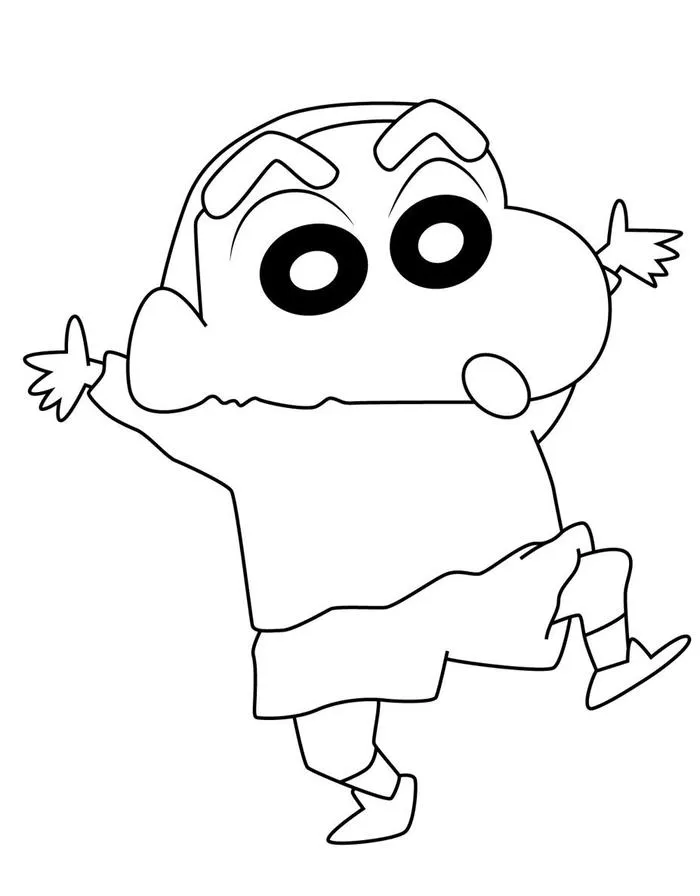 Mẫu vẽ cậu bé bút chì Shin vui nhộn kích thích niềm vui học tập của bé