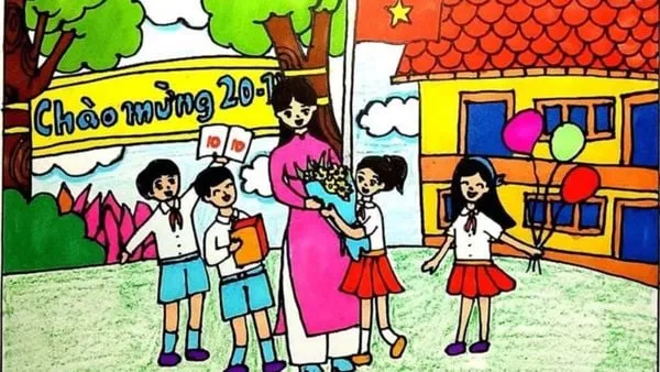 Các mẫu vẽ tranh tặng mẹ và cô giáo đơn giản nhưng cực kỳ tinh tế