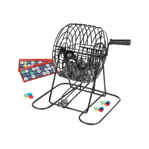 Cận cảnh lồng quay kim loại chắc chắn trong bộ đồ chơi lô tô cao cấp