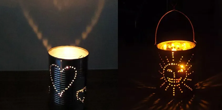 Ảnh hướng dẫn làm lồng đèn từ vỏ lon sữa bột