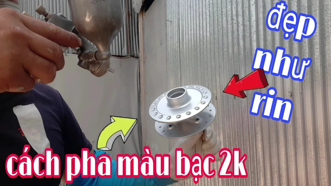 cách pha màu bạc bằng màu trắng đen và nhũ bạc