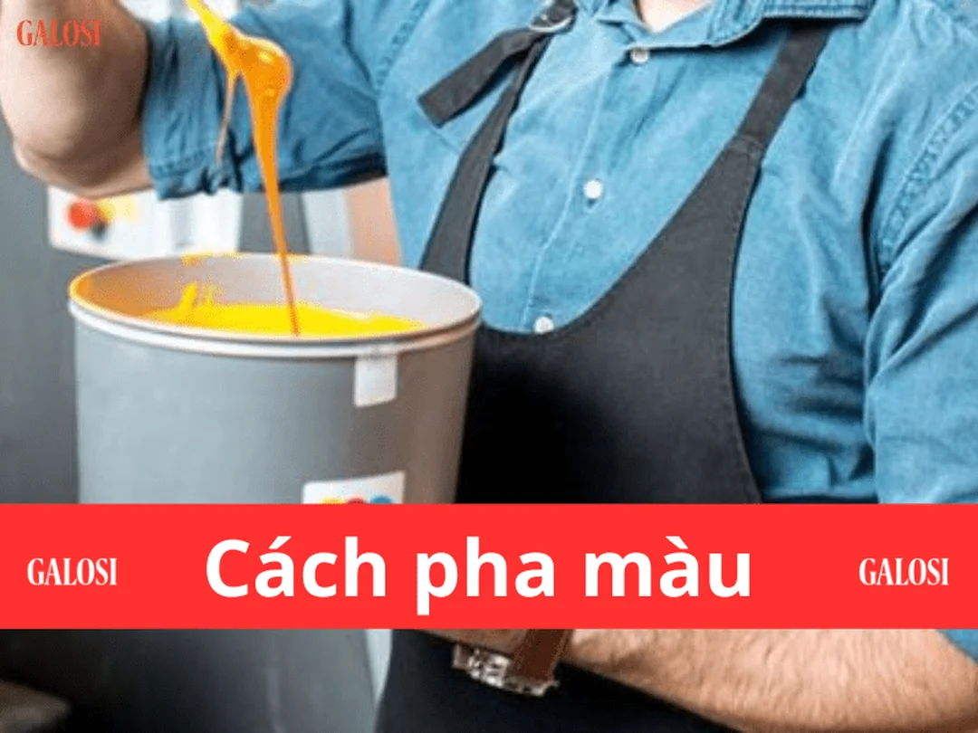 cách pha màu cơ bản bằng màu acrylic đỏ vàng