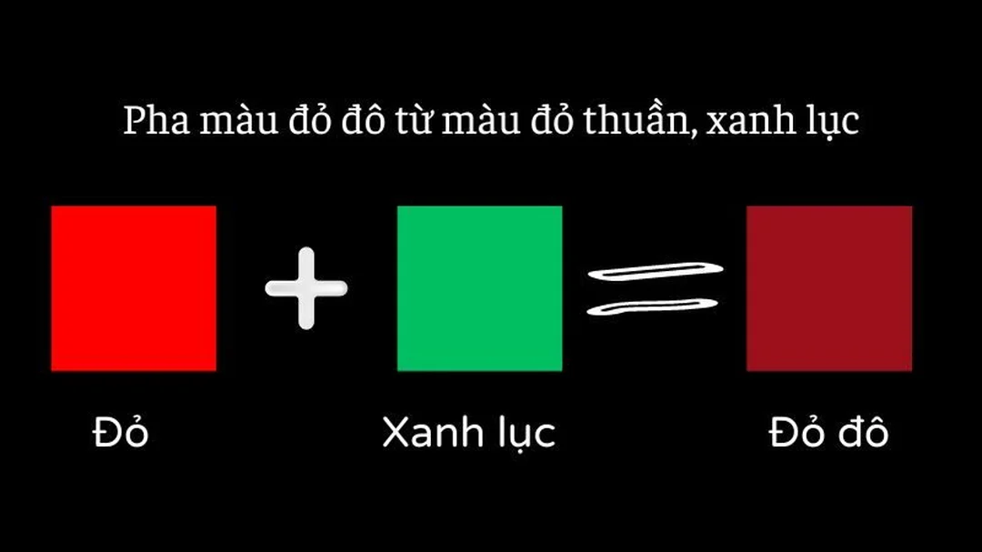 cách pha màu đỏ gạch trên bảng pha acrylic