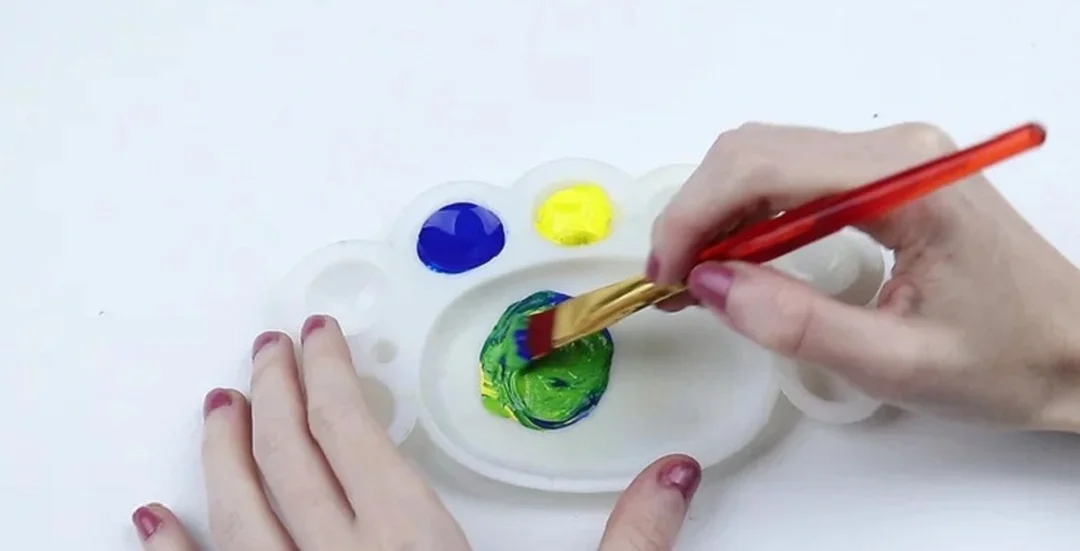 cách pha màu kem và test màu ít trước khi tô tượng