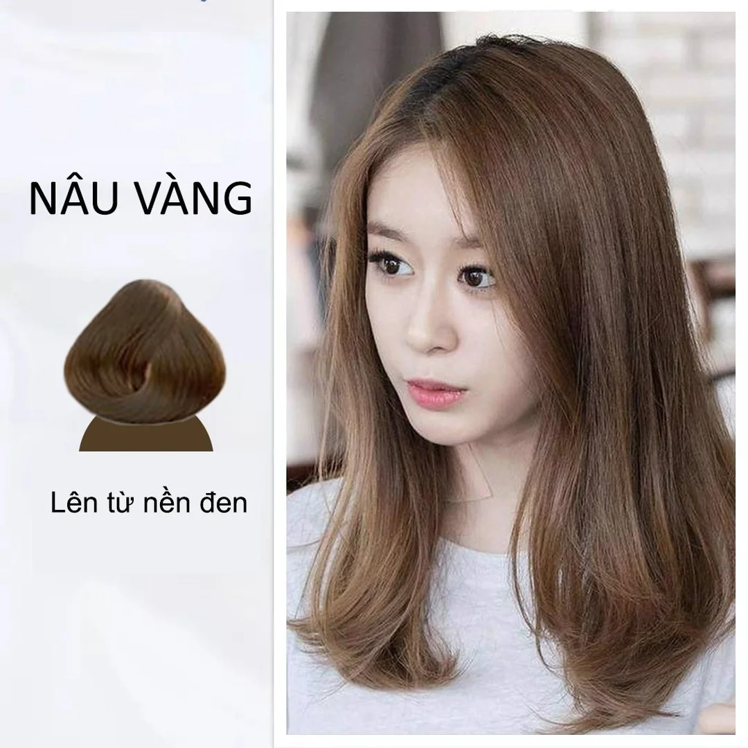 cách pha màu nâu vàng với bảng màu dạng hộp sản phẩm