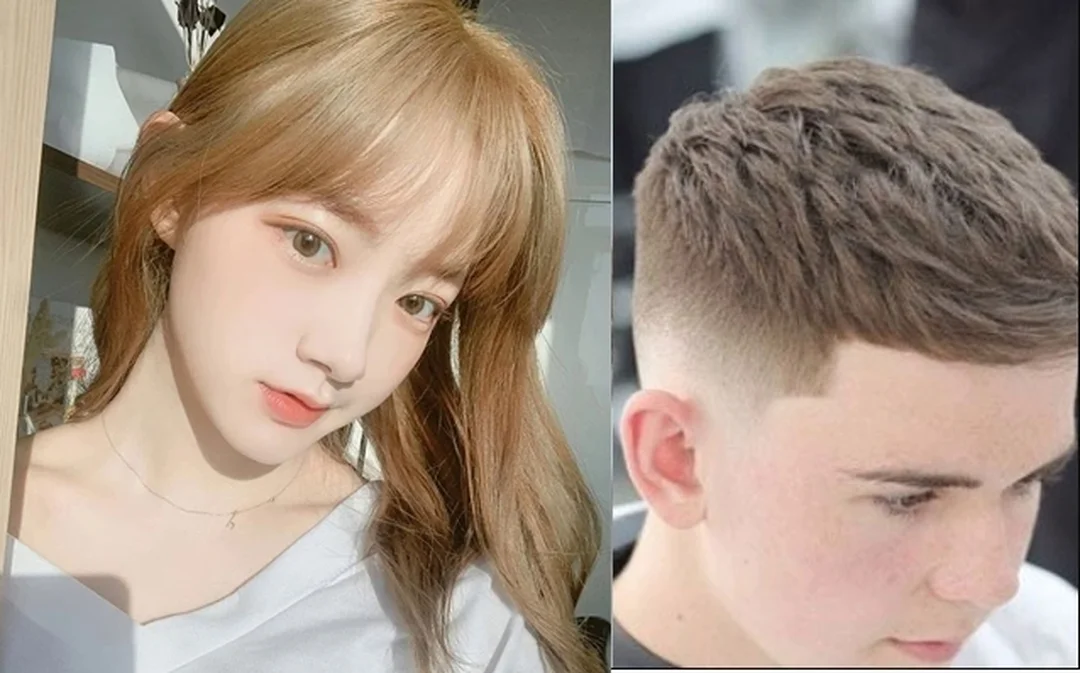 cách pha màu nâu vàng với gam tóc nâu vàng làm mẫu sắc độ