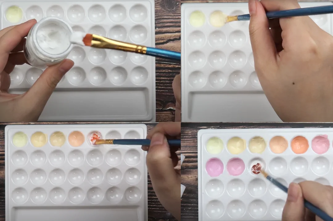 cách pha màu pastel phối màu nhẹ nhàng