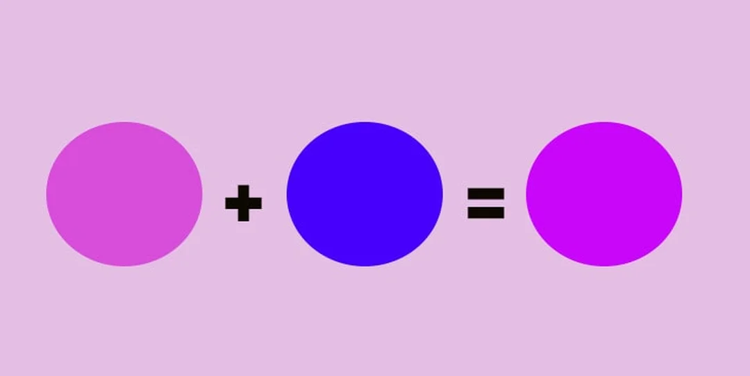 cách pha màu tím bằng hồng cánh sen và xanh lơ