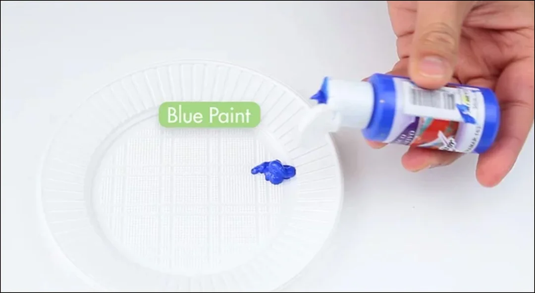 cách pha màu xanh dương đậm bằng bảng pha màu acrylic